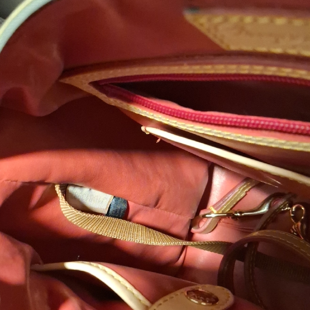 Dooney & Bourke Chocolate and Caramel Duffel Bag - Picture 5 of 6